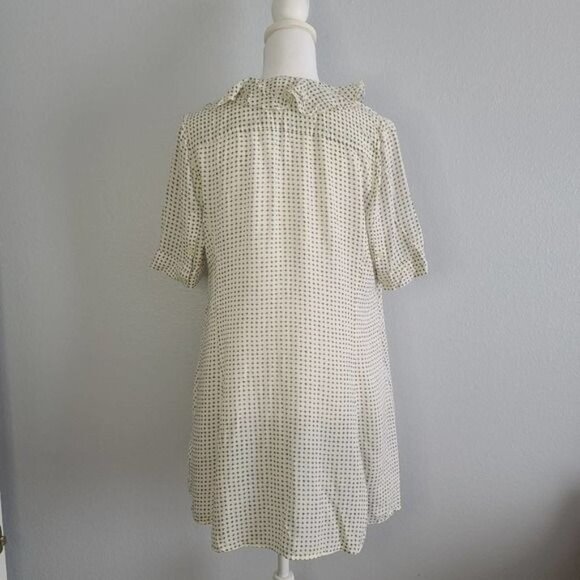 Anthropologie 11.1 Tylho Minnie Blouse Cross Print Tunic Swing Top Small - Picture 7 of 10